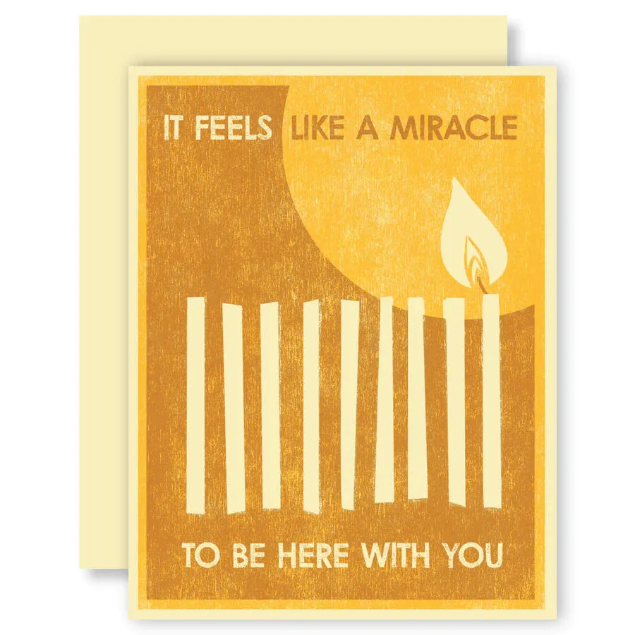 Feels Like a Miracle Menorah Card