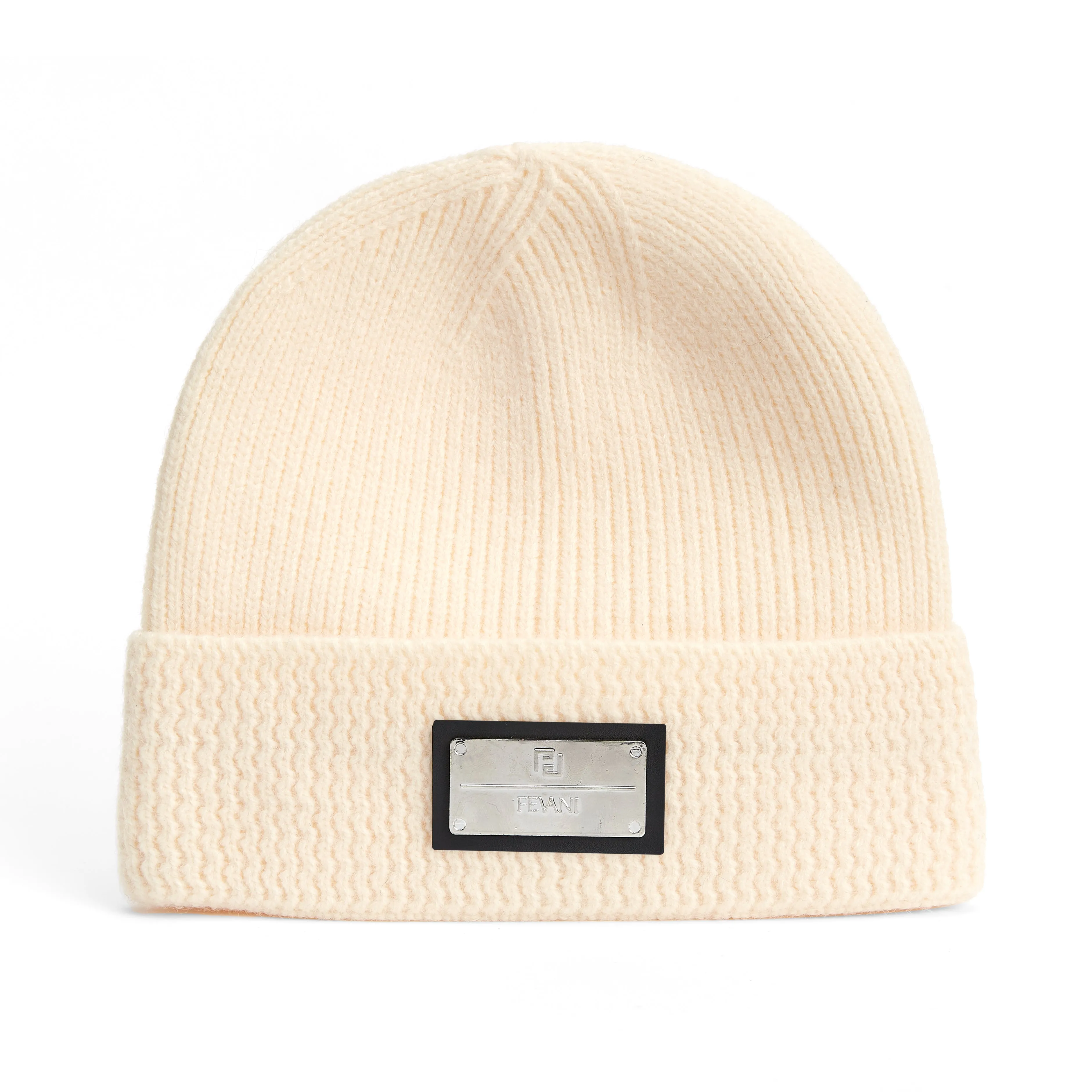 Fevani Wool Winter Beanie With Metal Badge