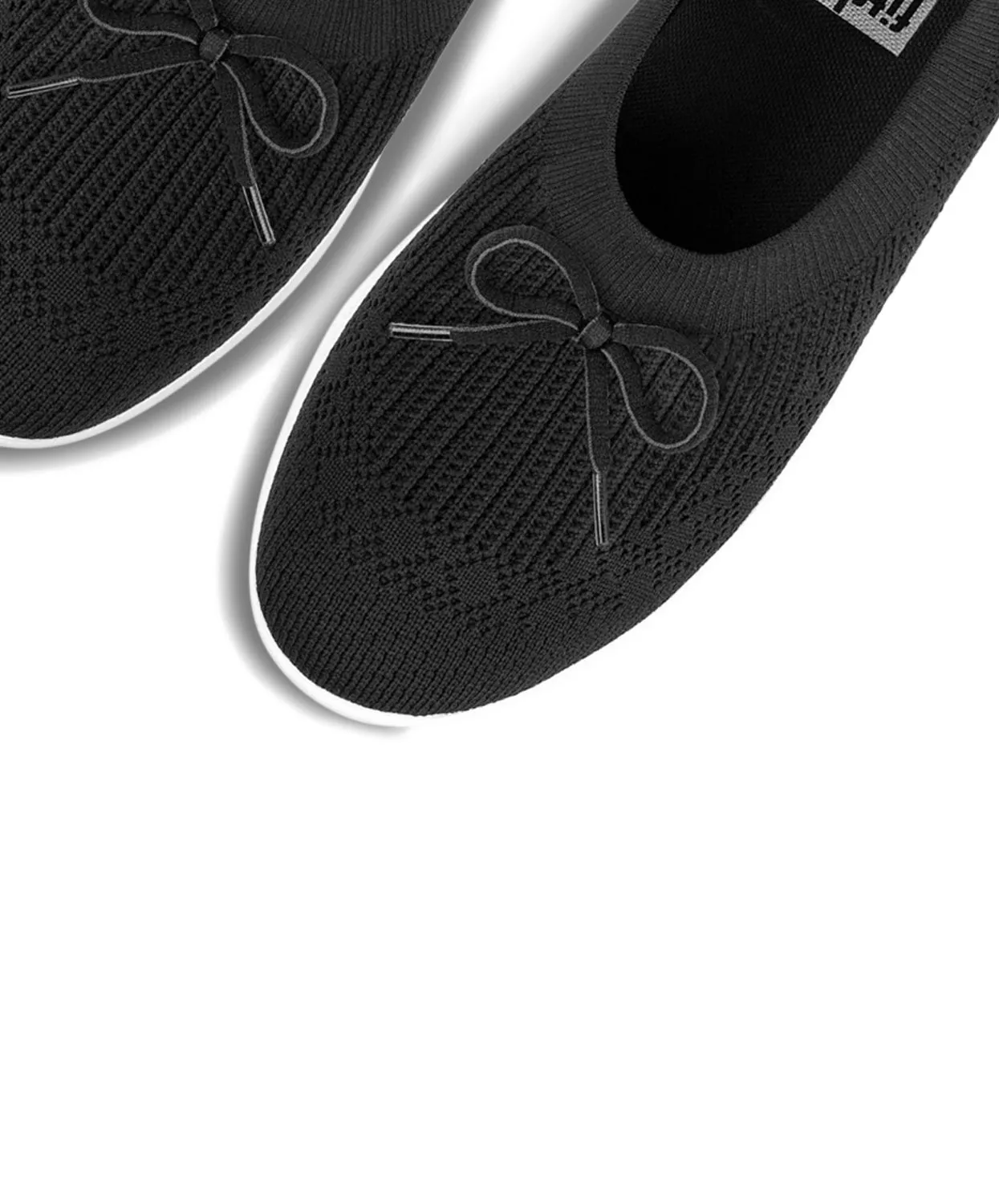 FitFlop UberKnit Bow Ballet Flats Black