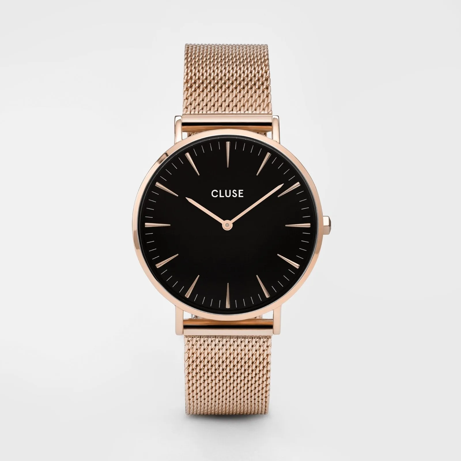 Gift Box Boho Chic Mesh Watch and Strap Rose Gold Colour