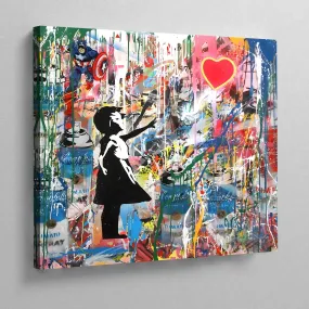 Girl With Balloon Wall Art