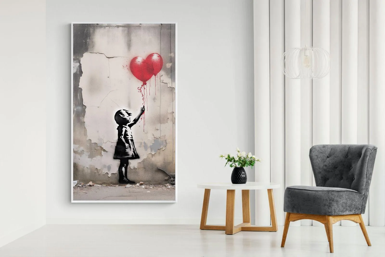 Girl with Red Balloons