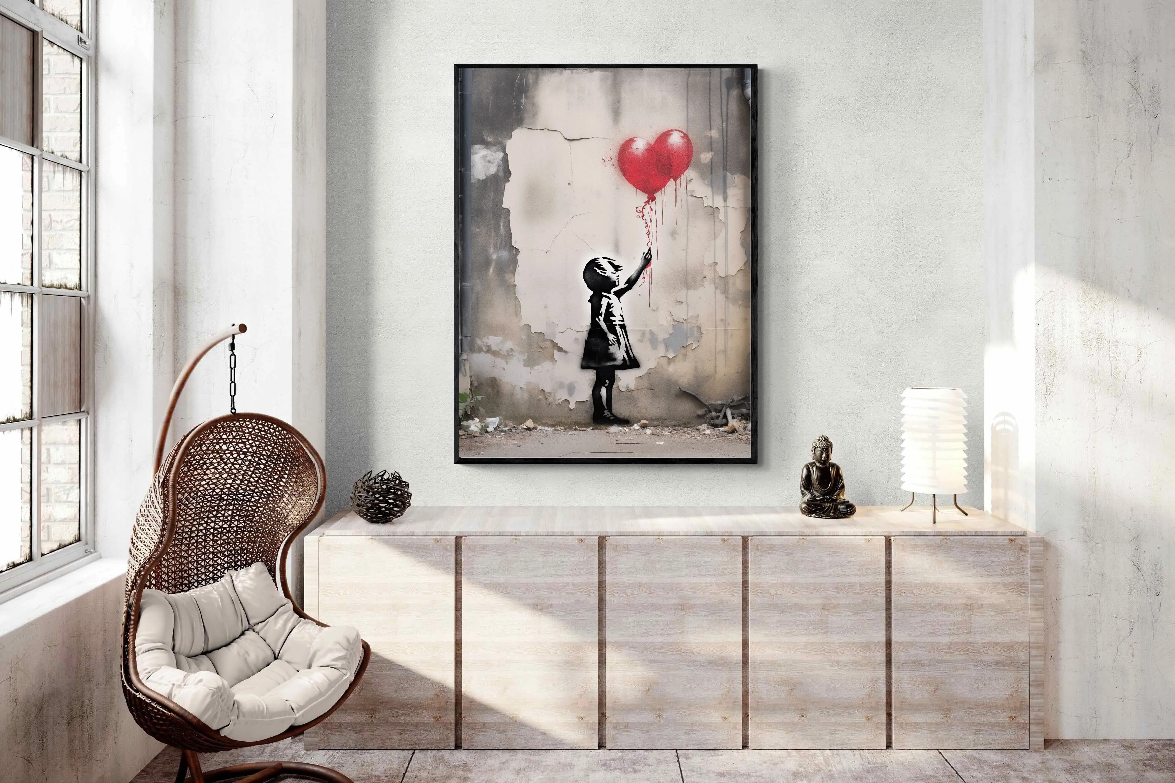 Girl with Red Balloons