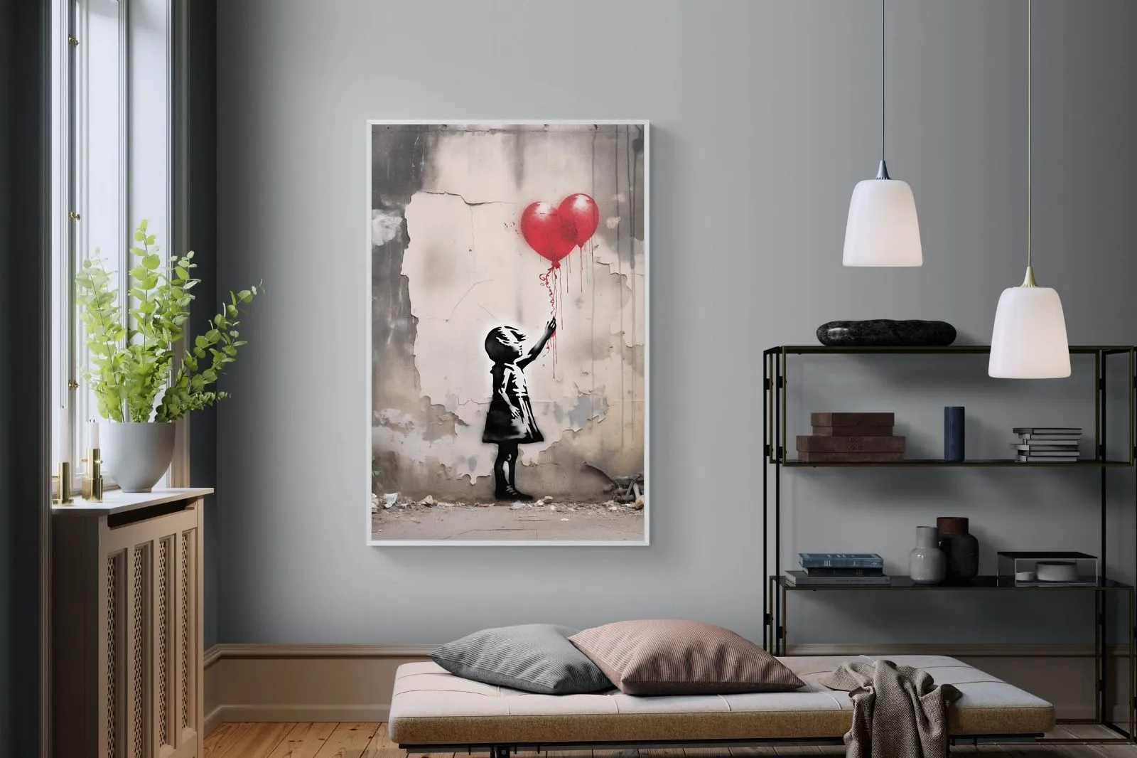 Girl with Red Balloons