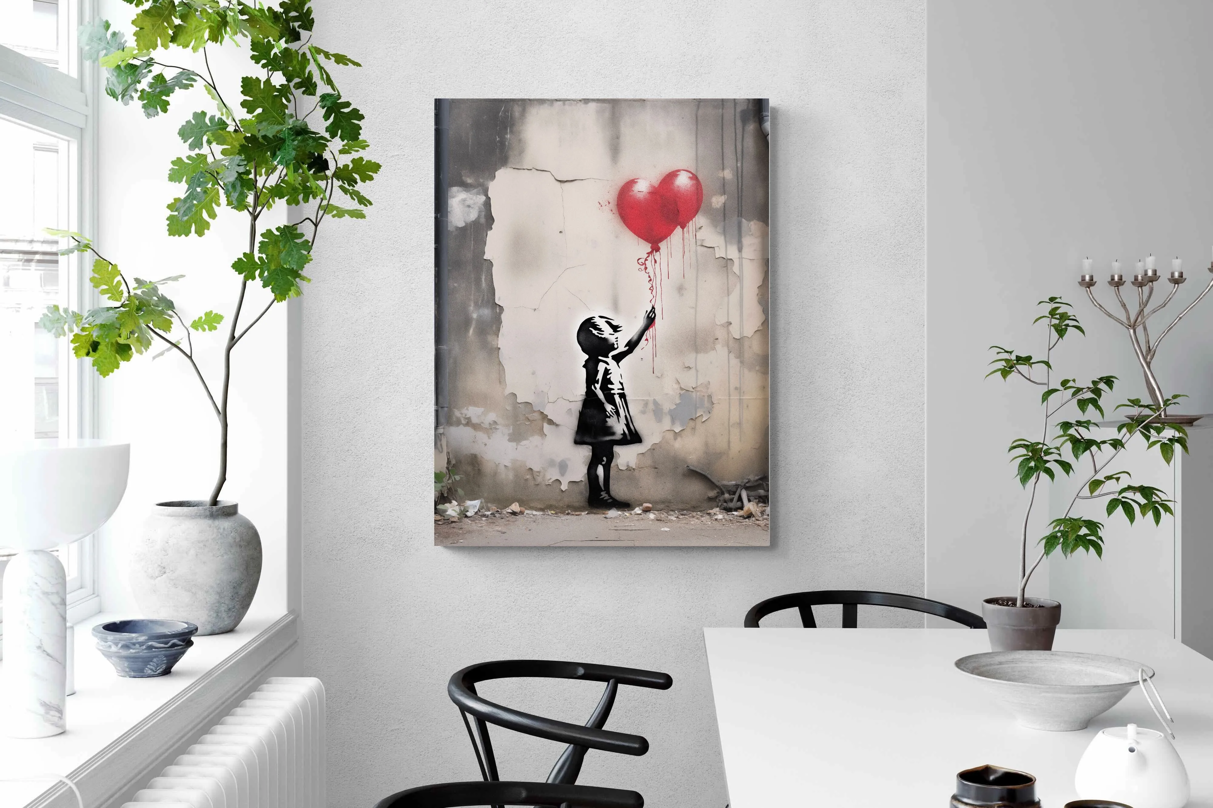 Girl with Red Balloons