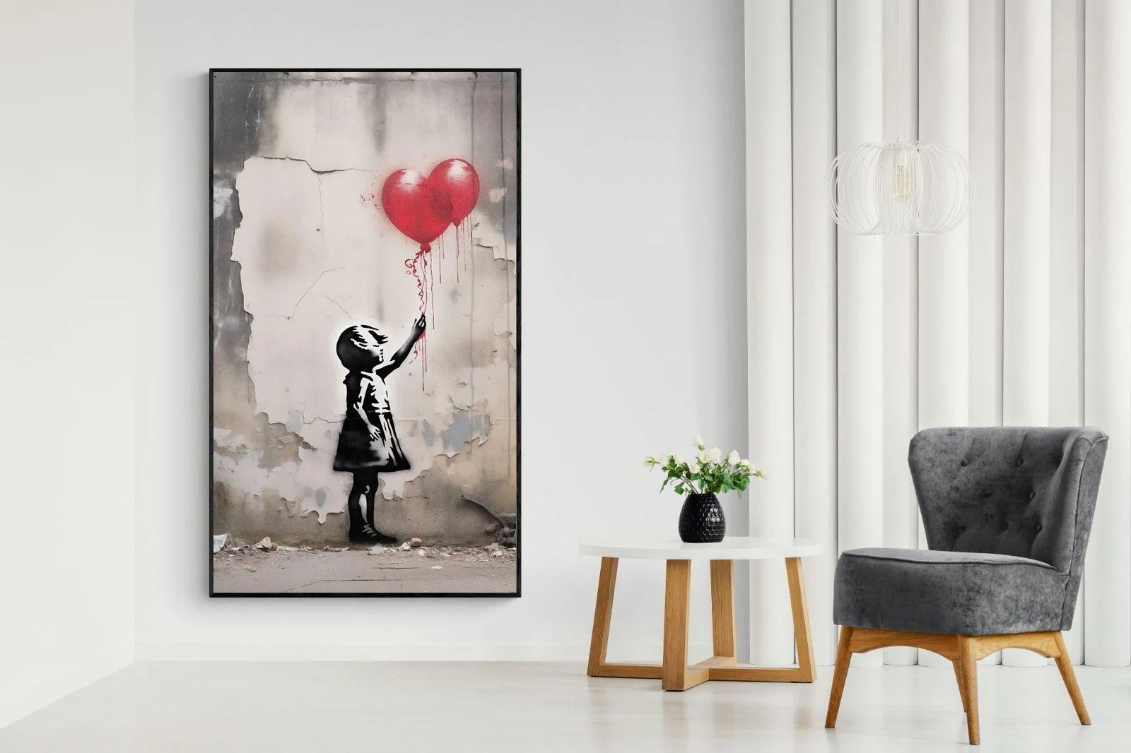 Girl with Red Balloons