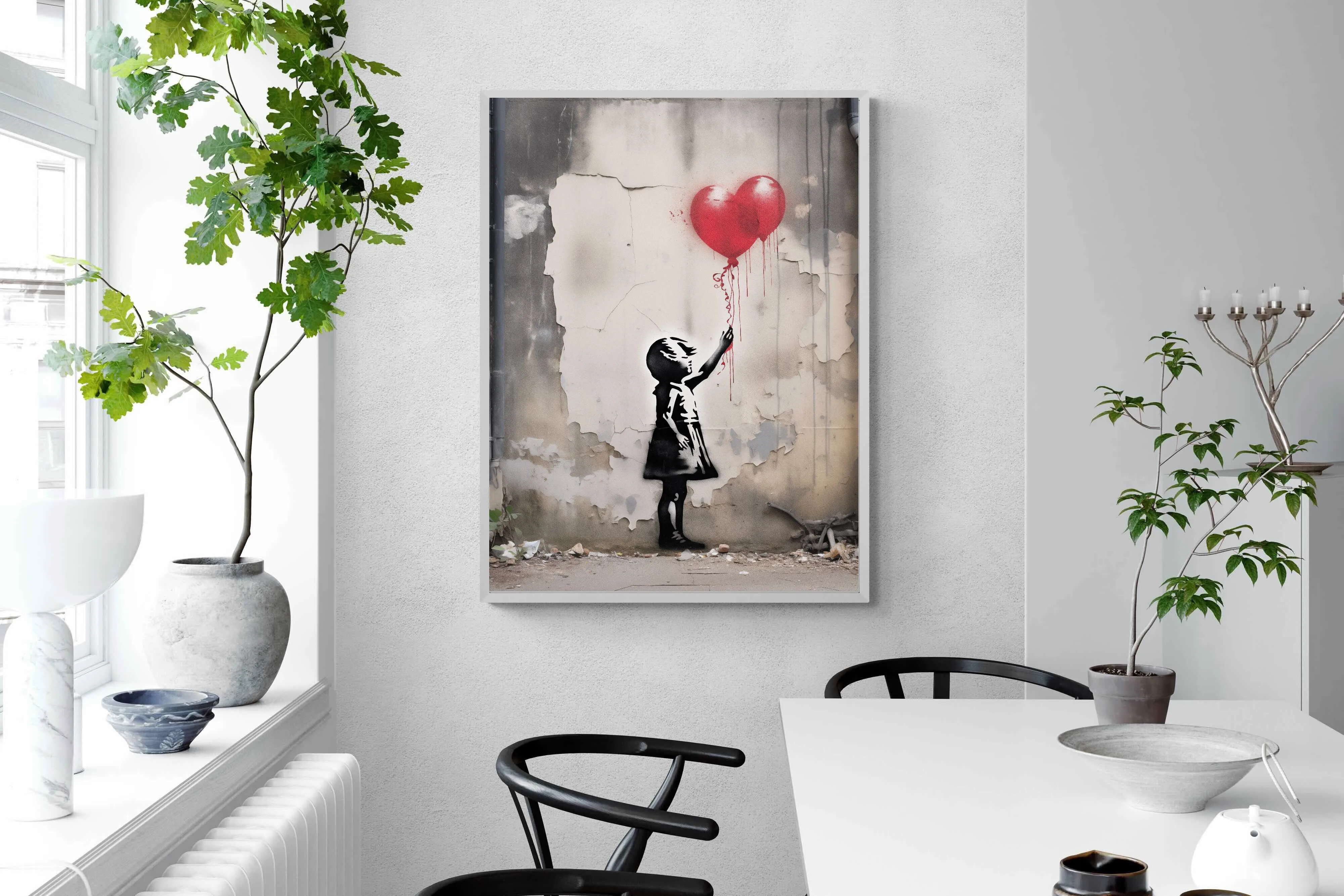 Girl with Red Balloons