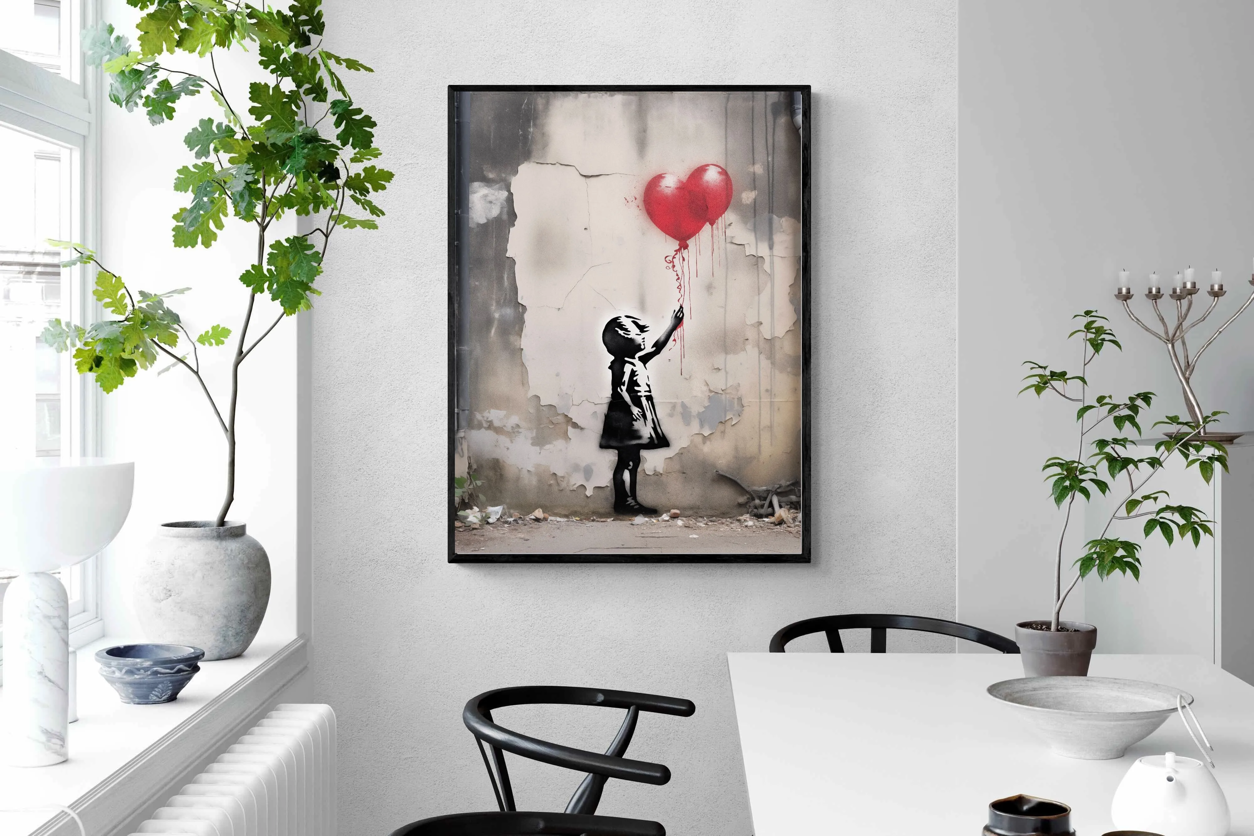 Girl with Red Balloons