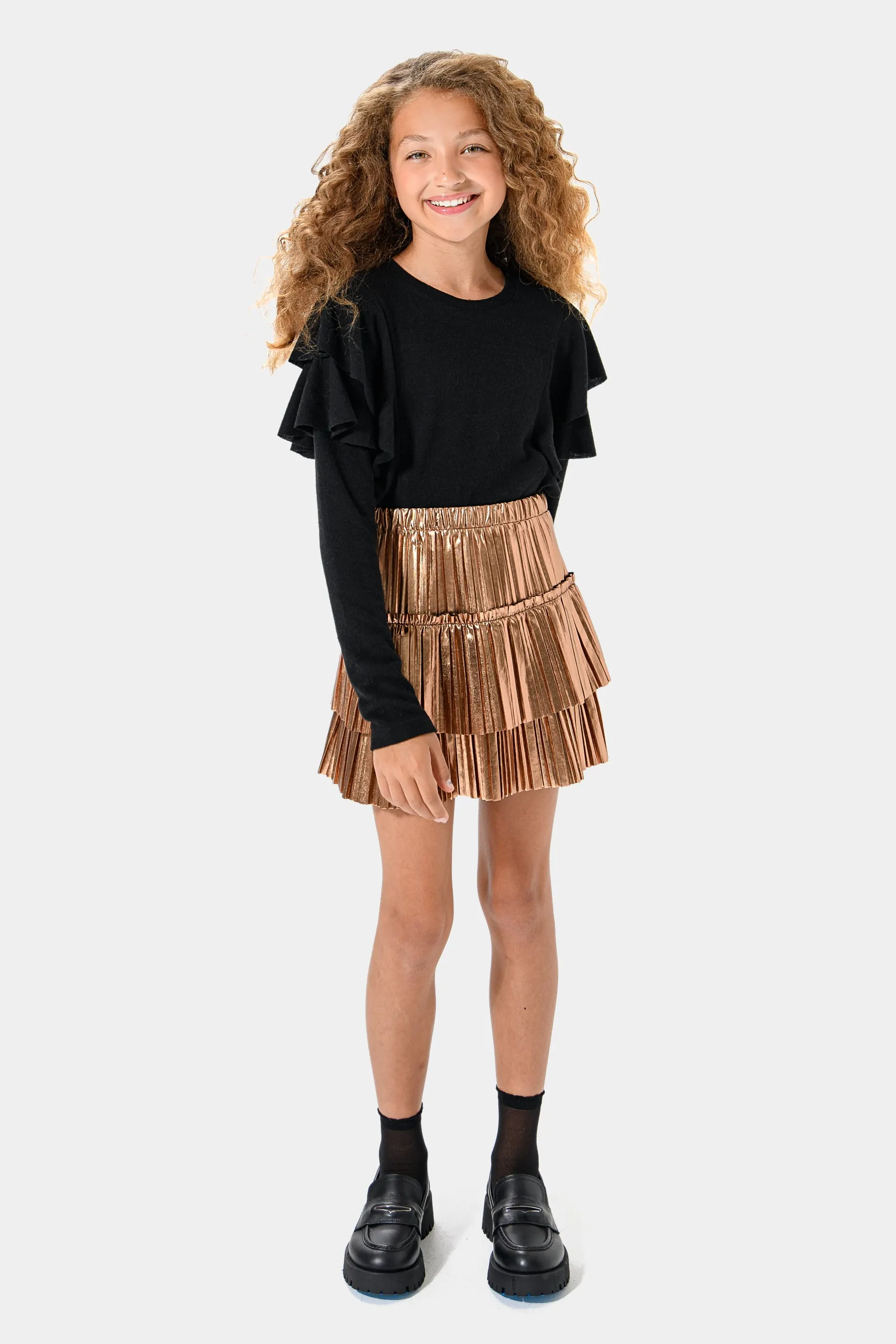 Girls Double Ruffle Skirt