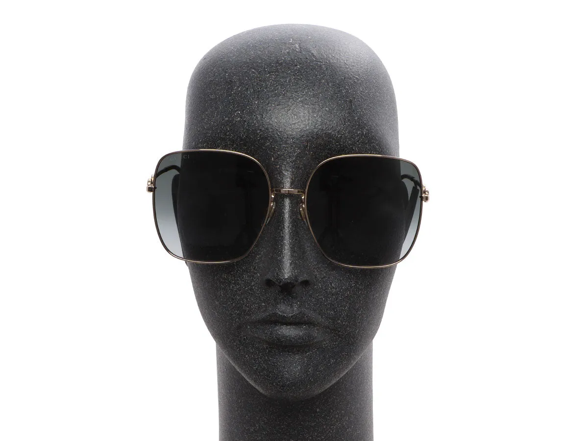 Gucci Gold Square Frame Sunglasses