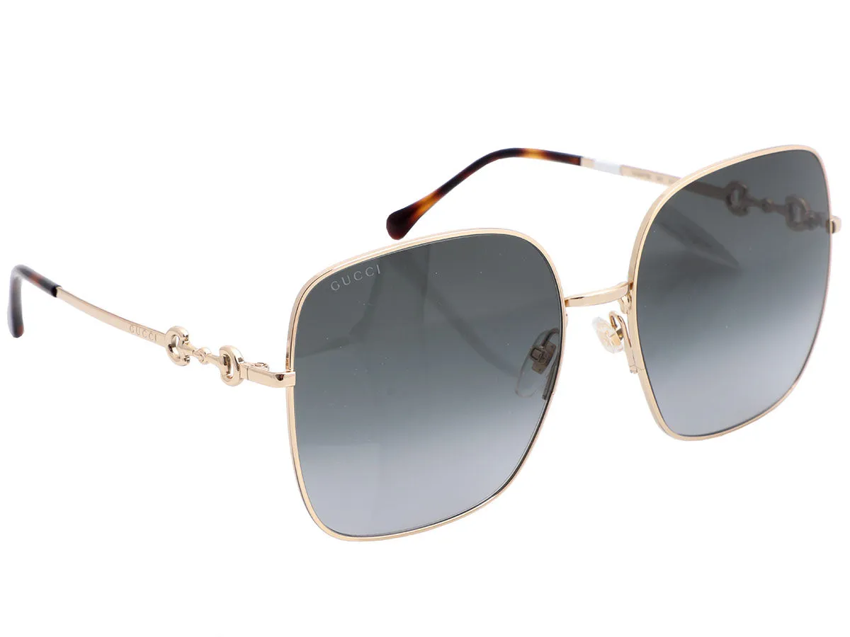 Gucci Gold Square Frame Sunglasses