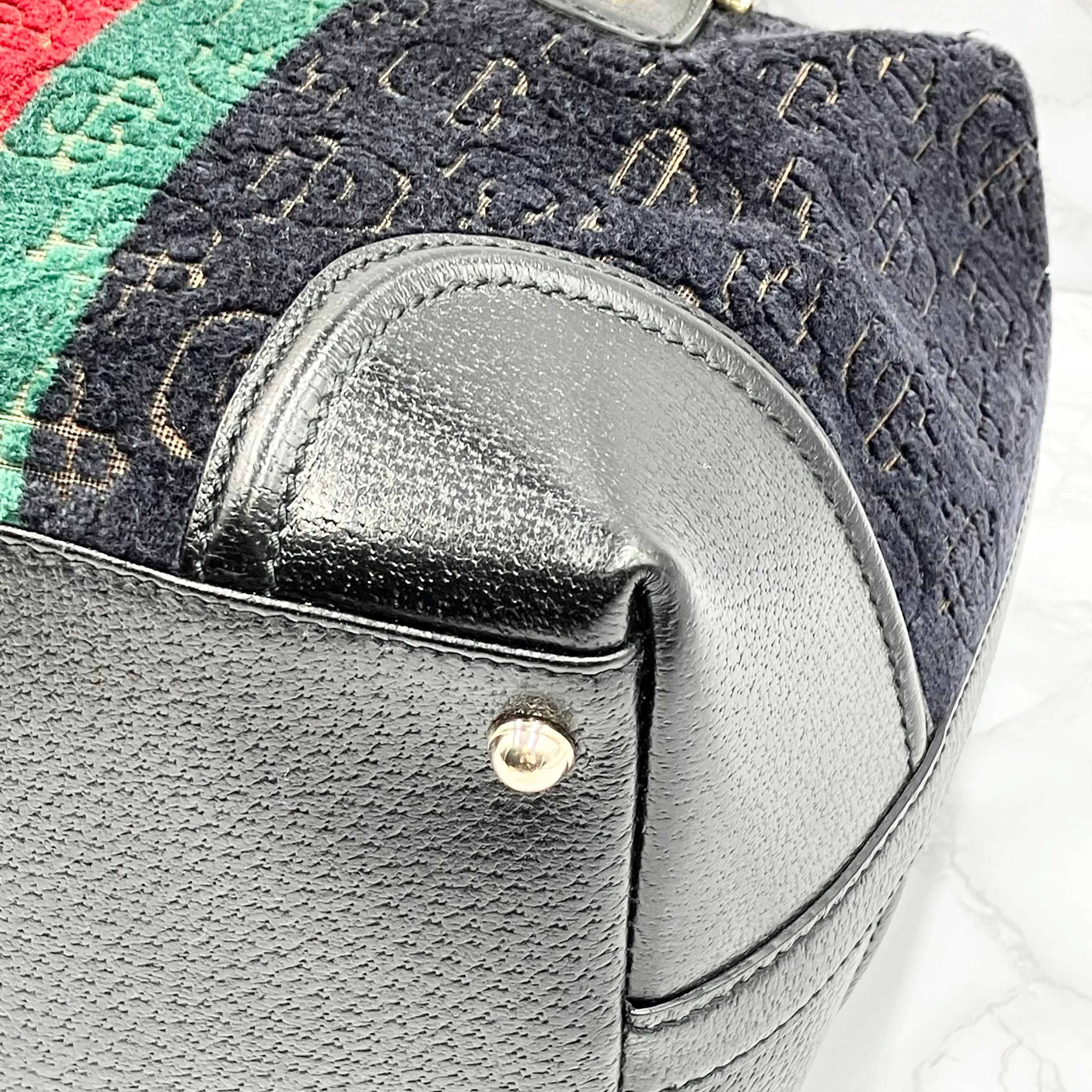 GUCCI Sherry Line Mini Boston Horsebit Doctor's Bag