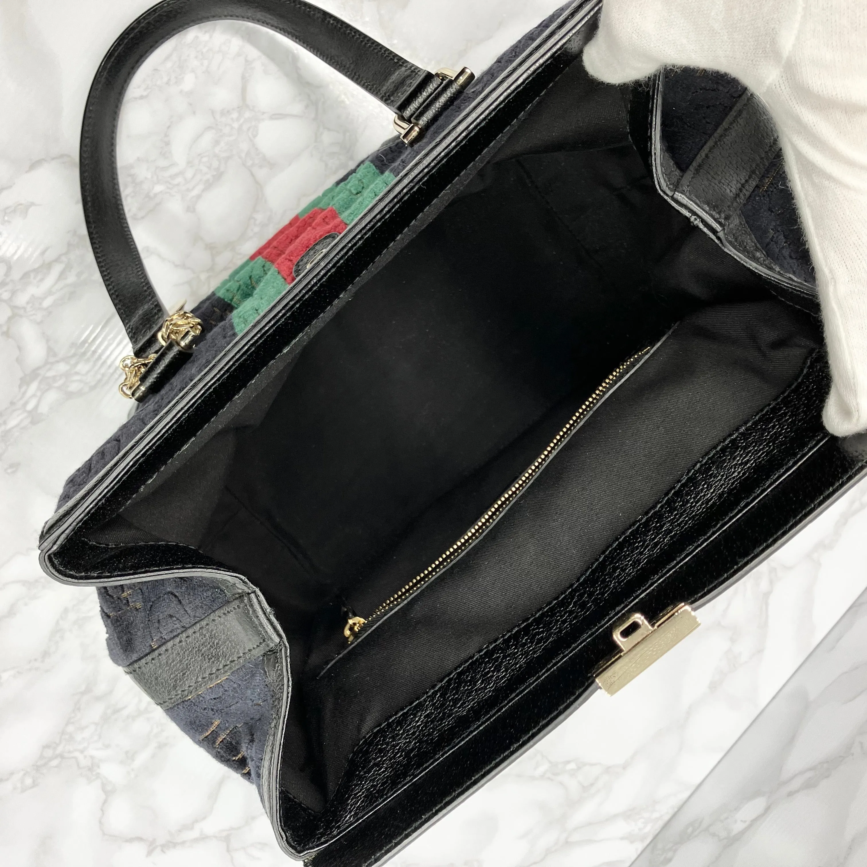 GUCCI Sherry Line Mini Boston Horsebit Doctor's Bag