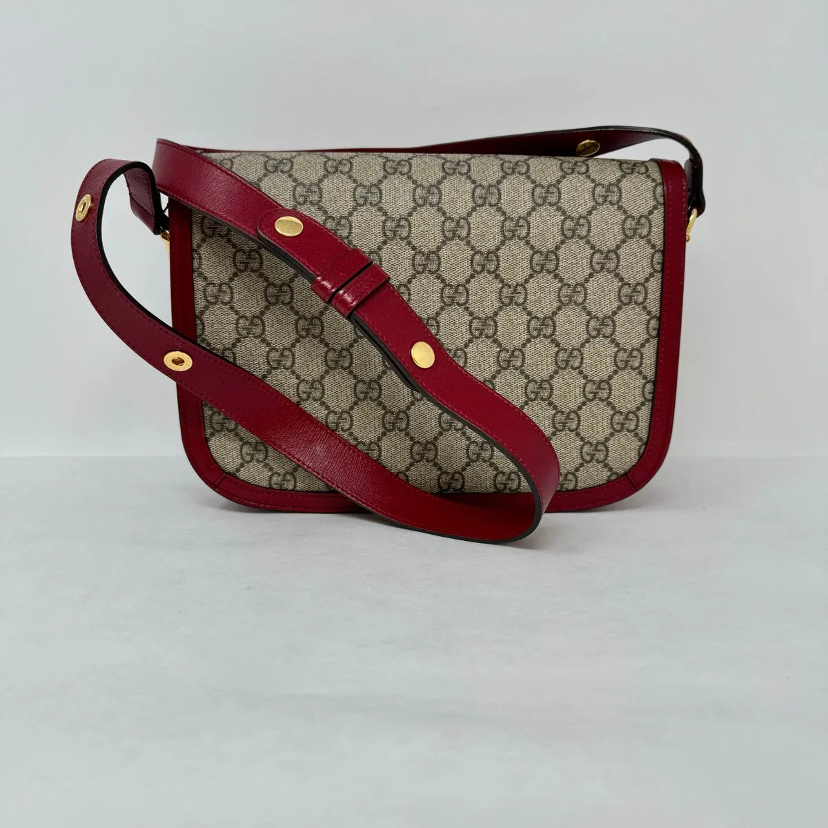 Gucci Small GG Supreme 1955 Horsebit Shoulder Bag