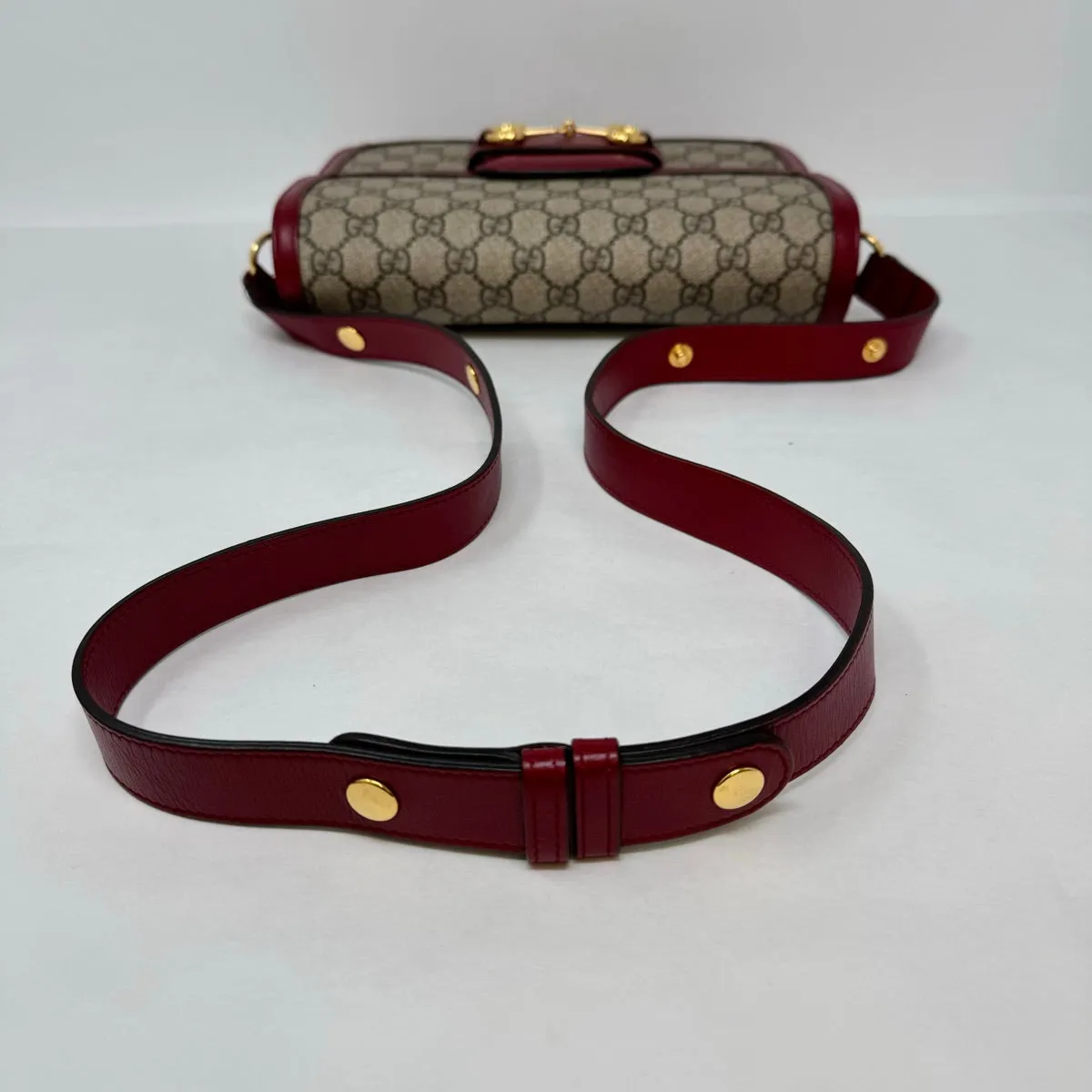 Gucci Small GG Supreme 1955 Horsebit Shoulder Bag