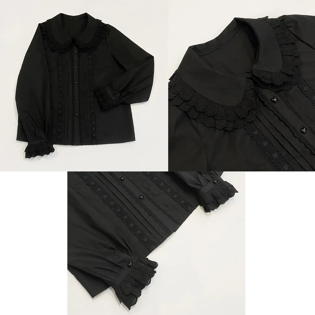 Instant Shipping! Lace Heart Blouse