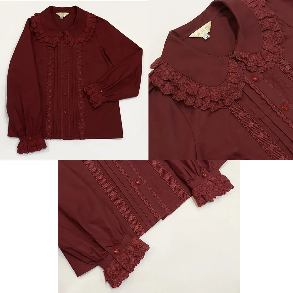 Instant Shipping! Lace Heart Blouse