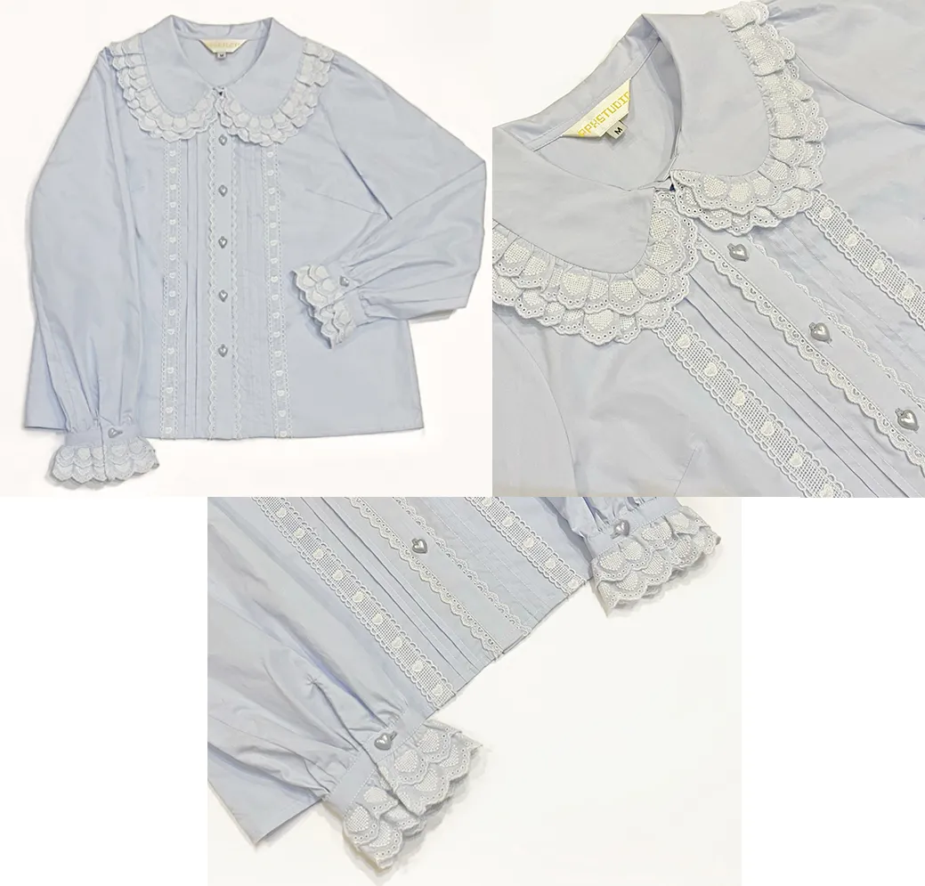 Instant Shipping! Lace Heart Blouse