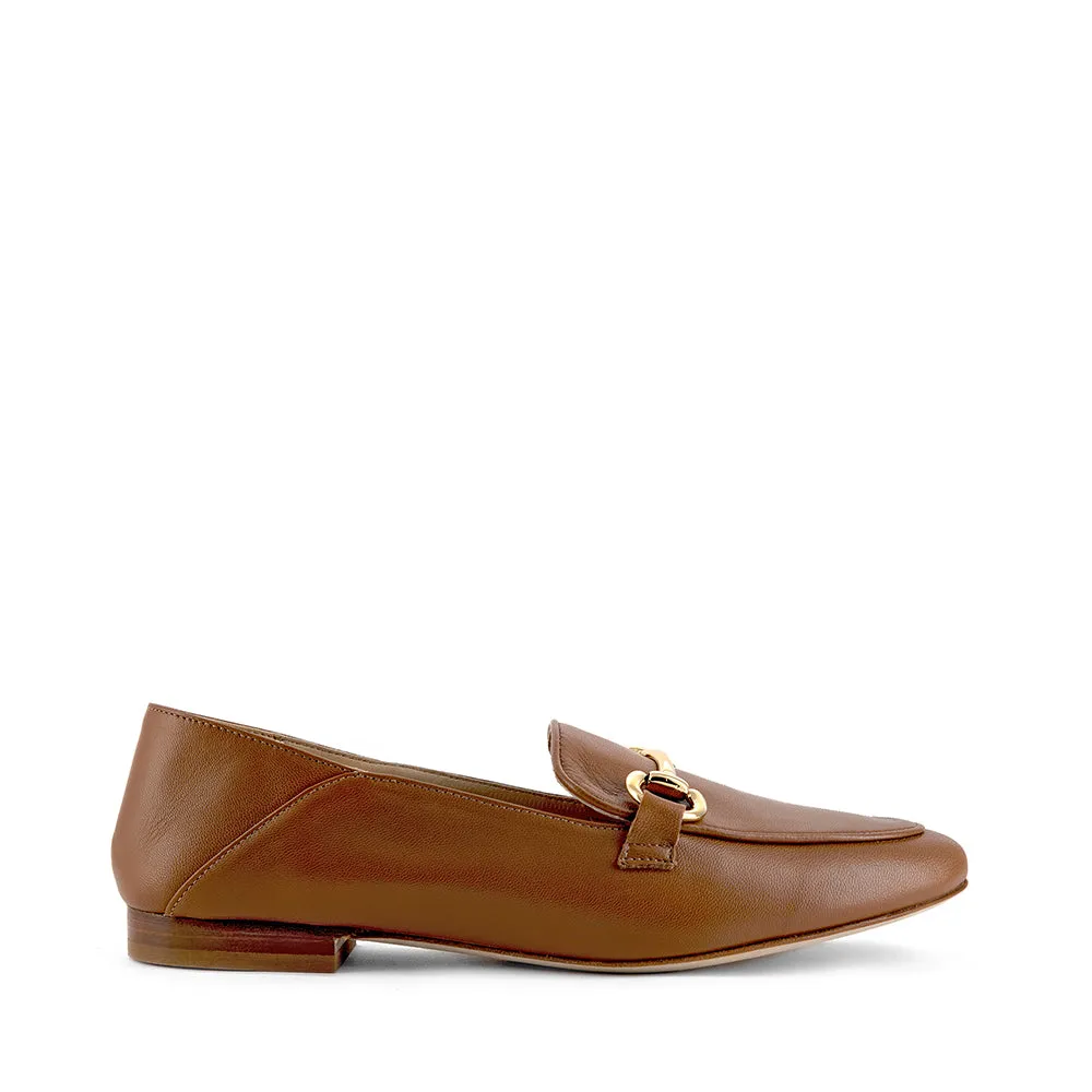 Isidora Cognac Nappa Loafers