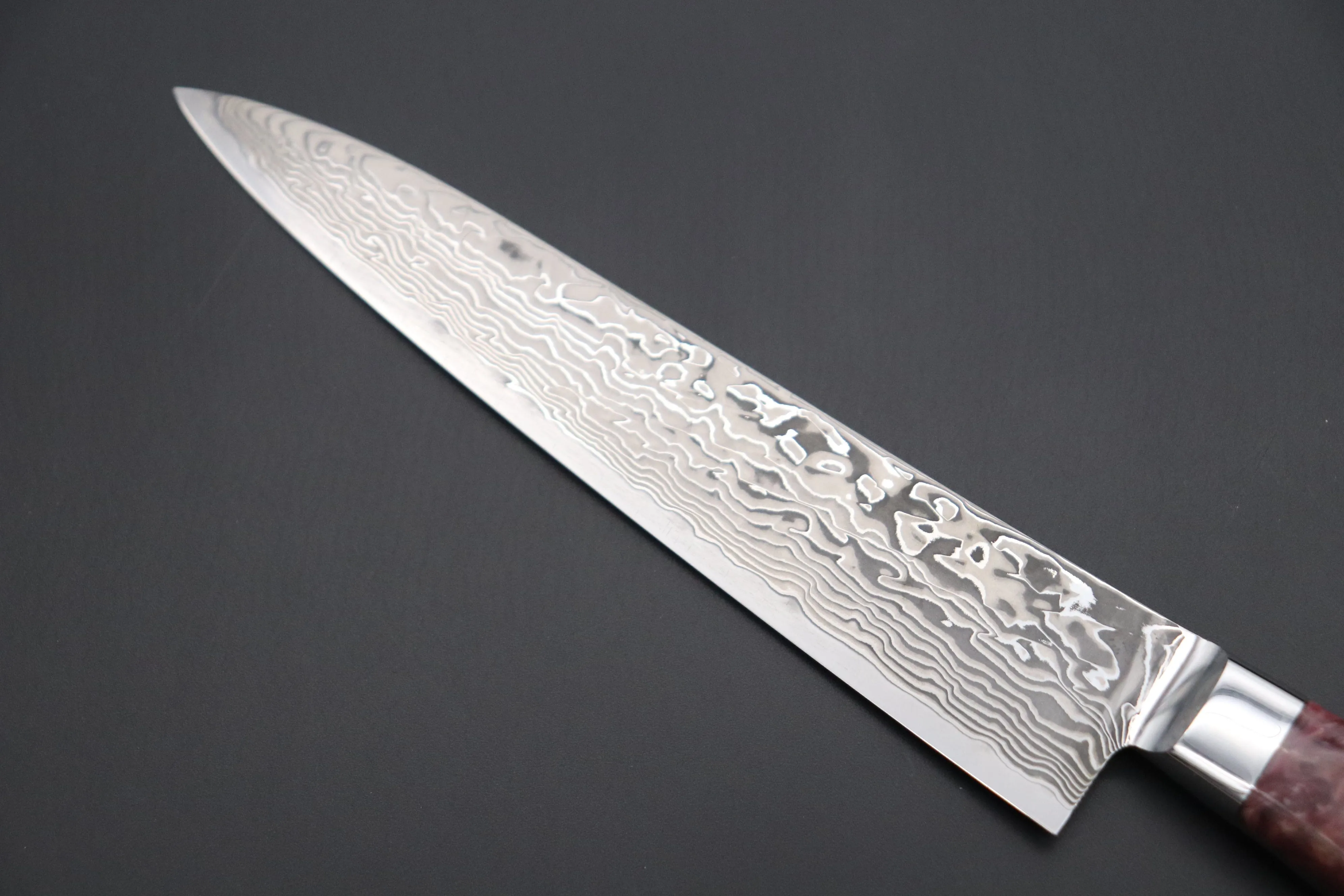 JCK Original Kagayaki NOVEL- Limited Edition Custom R-2 Damascus Series KNLTD-68 Petty 150mm (5.9 inch, Hammer Forged Blade)