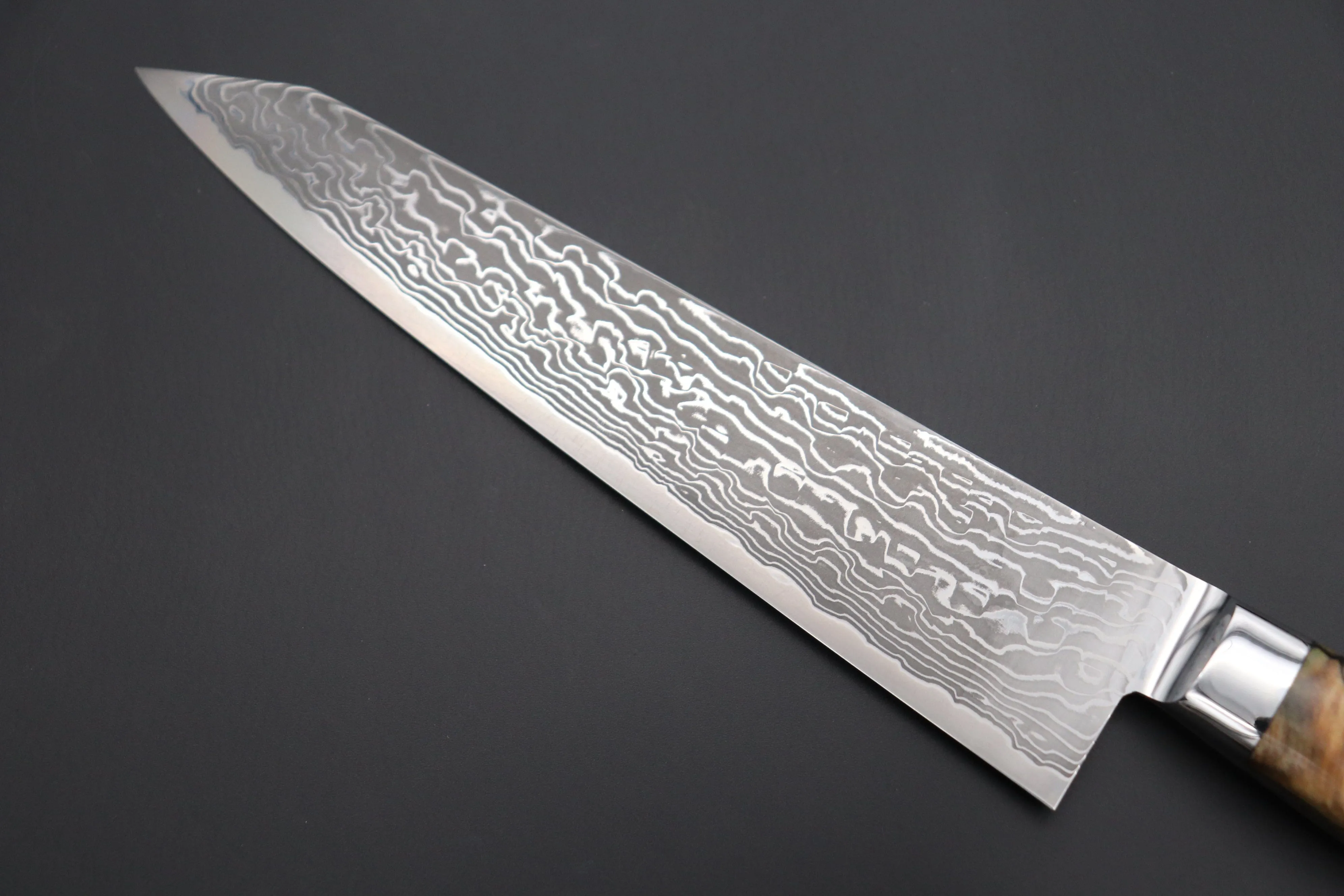 JCK Original Kagayaki NOVEL- Limited Edition Custom R-2 Damascus Series KNLTD-80 Kiritsuke-Gyuto 200mm (7.8 inch, Forged Blade)