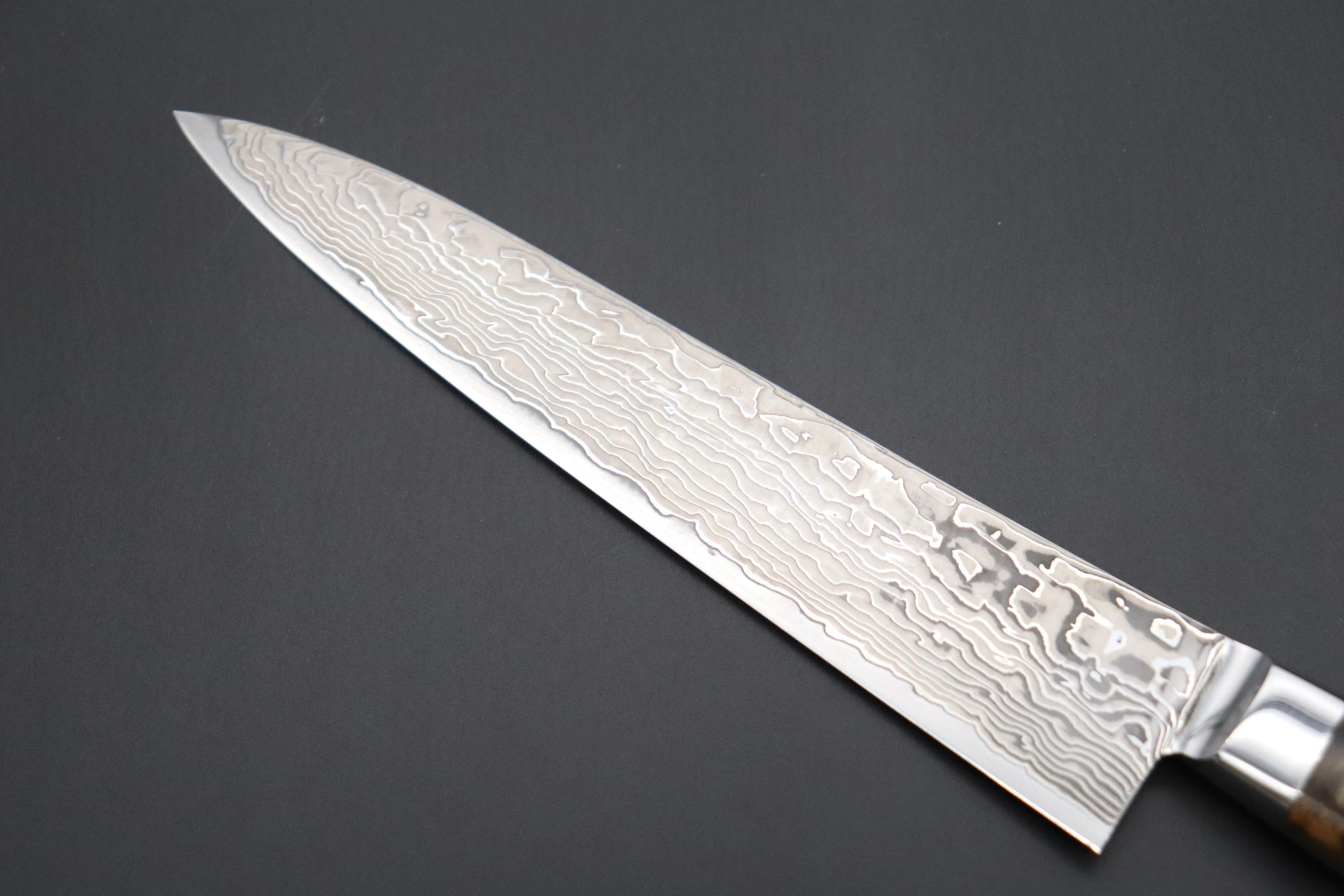 JCK Original Kagayaki NOVEL- Limited Edition Custom R-2 Damascus Series KNLTD-85 Petty 150mm (5.9 inch, Hammer Forged Blade)