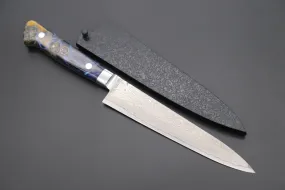 JCK Original Kagayaki NOVEL- Limited Edition Custom R-2 Damascus Series KNLTD-86 Petty 150mm (5.9 inch, Hammer Forged Blade)