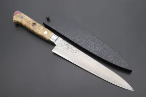 JCK Original Kagayaki NOVEL- Limited Edition Custom R-2 Damascus Series KNLTD-98 Petty 150mm (5.9 inch, Hammer Forged Blade)