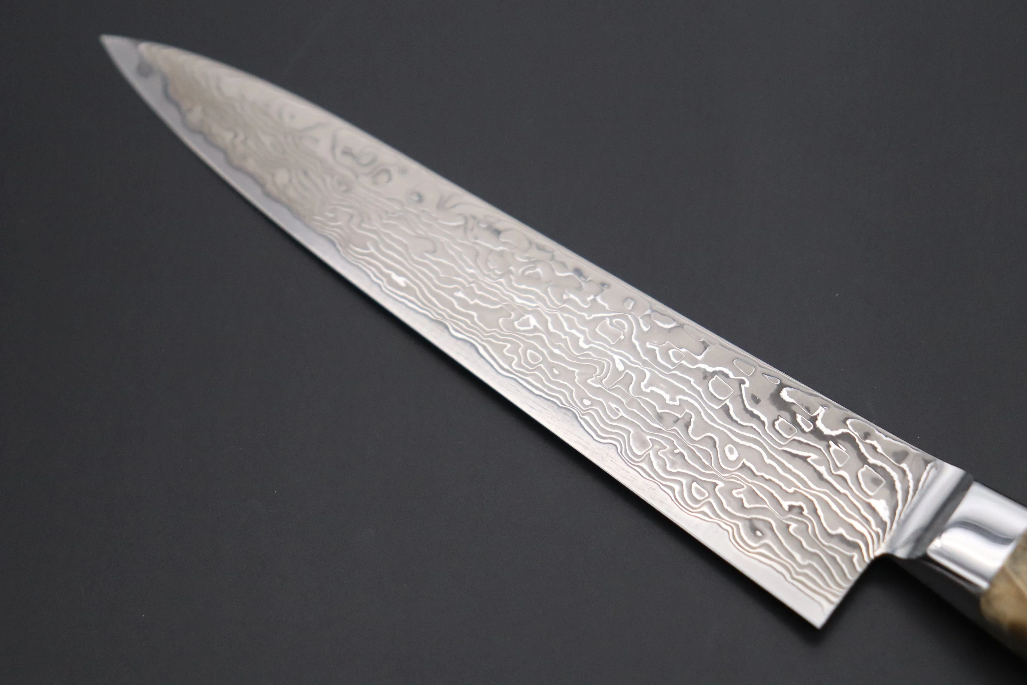 JCK Original Kagayaki NOVEL- Limited Edition Custom R-2 Damascus Series KNLTD-98 Petty 150mm (5.9 inch, Hammer Forged Blade)