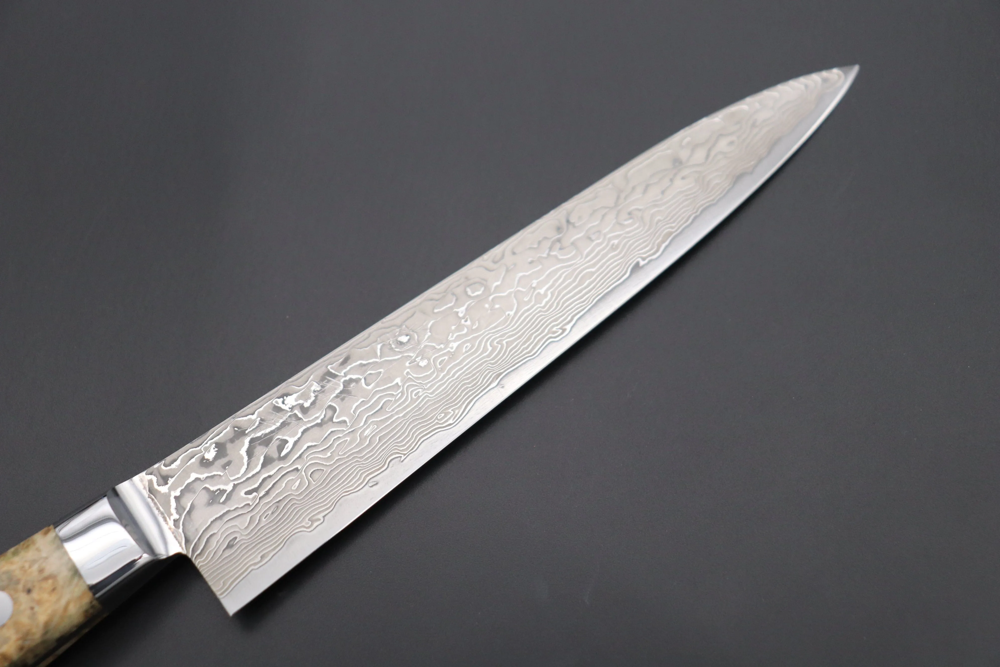 JCK Original Kagayaki NOVEL- Limited Edition Custom R-2 Damascus Series KNLTD-98 Petty 150mm (5.9 inch, Hammer Forged Blade)