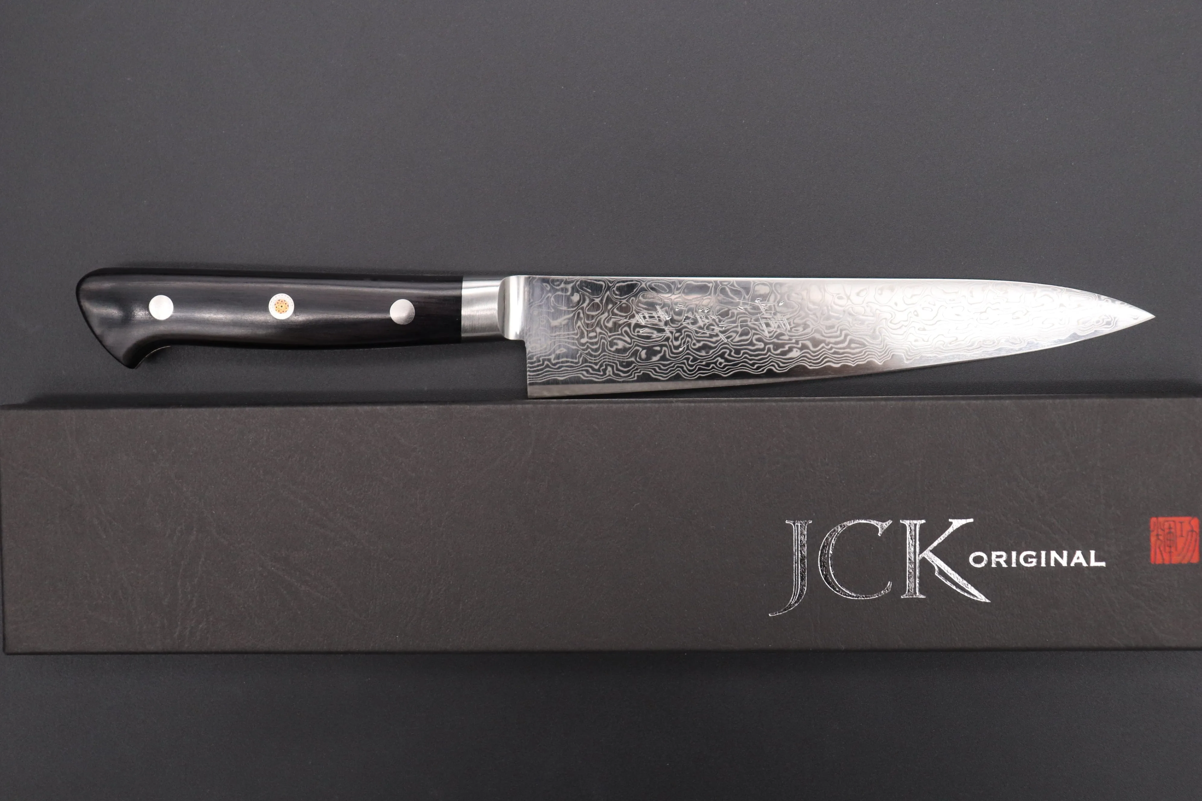 JCK Original Kagayaki R-2 Damascus Series KGRP-1 Petty 150mm (5.9 inch, Polished Blade)