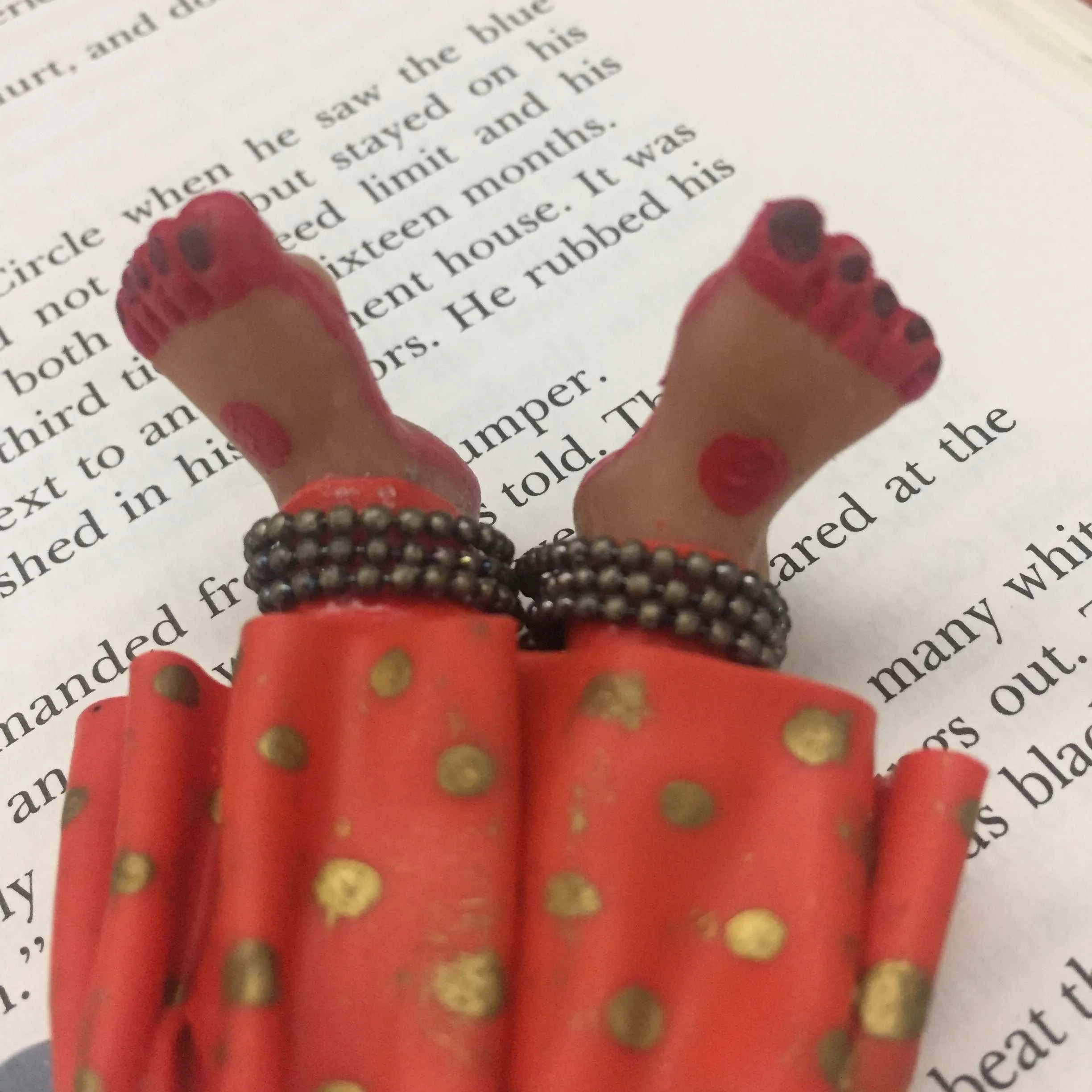 Kathak Dancer Handmade Miniature Leggy Bookmark