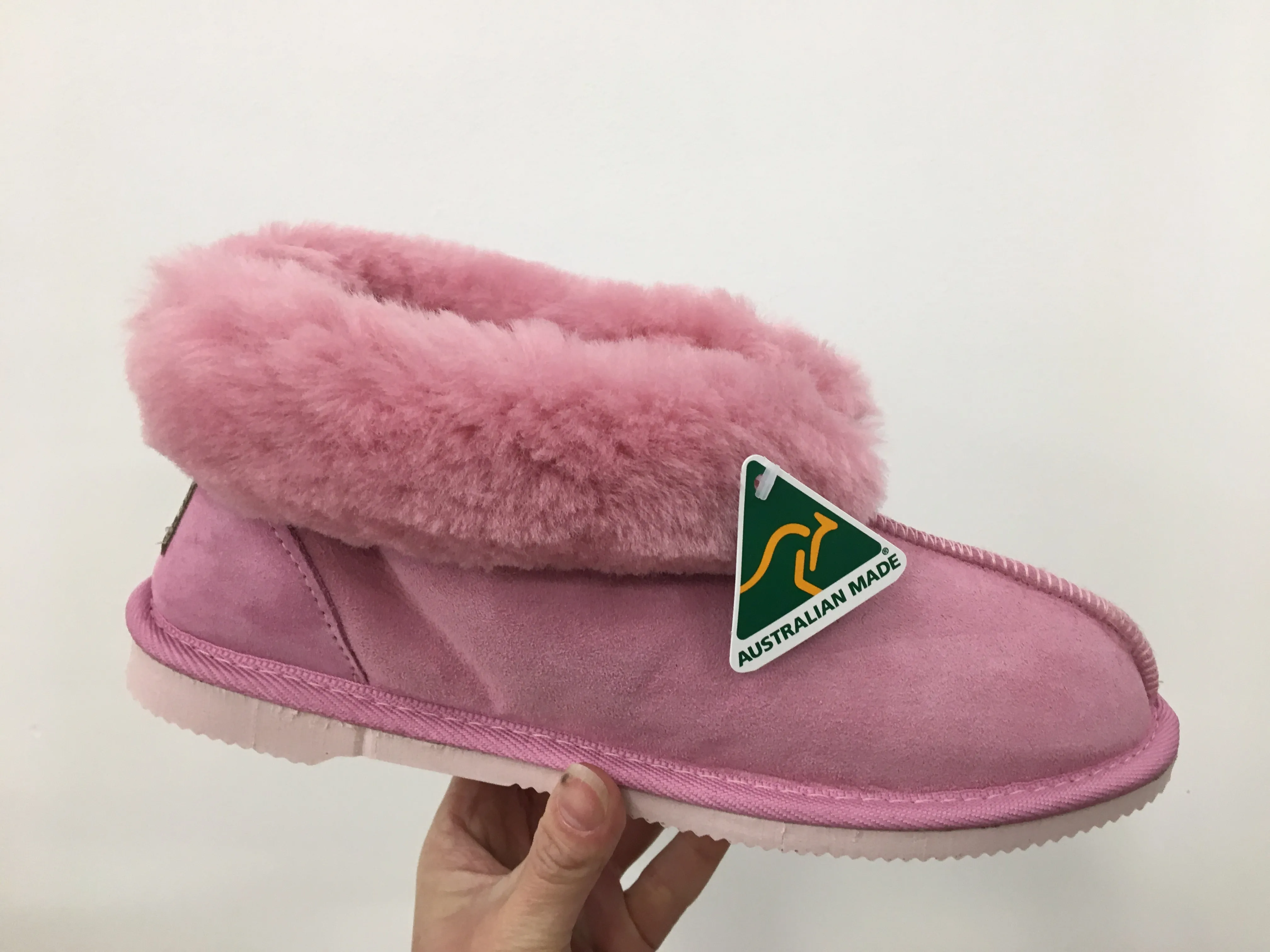 Ladies Ankle Slipper pink Aust Made