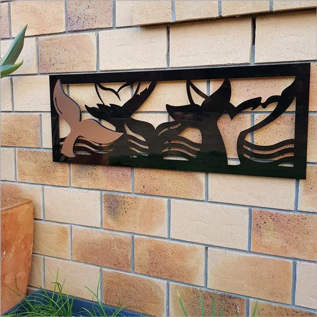 Large 2-Tone Whale Tail Panel