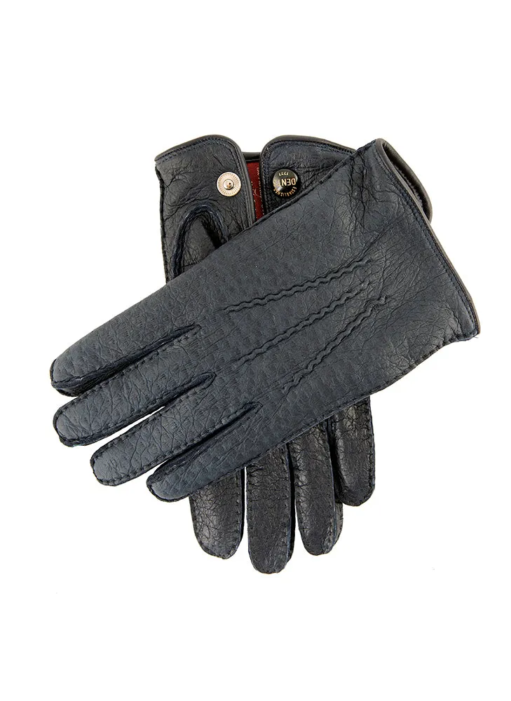 Men's Heritage Handsewn Three-Point Cashmere-Lined Peccary Leather Gloves