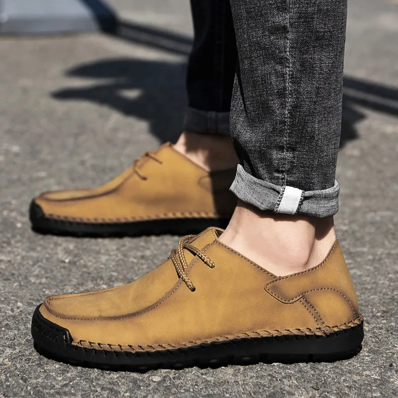 Men's Leather Loafers Pumps Slip On Comfortable Shoes | F2288