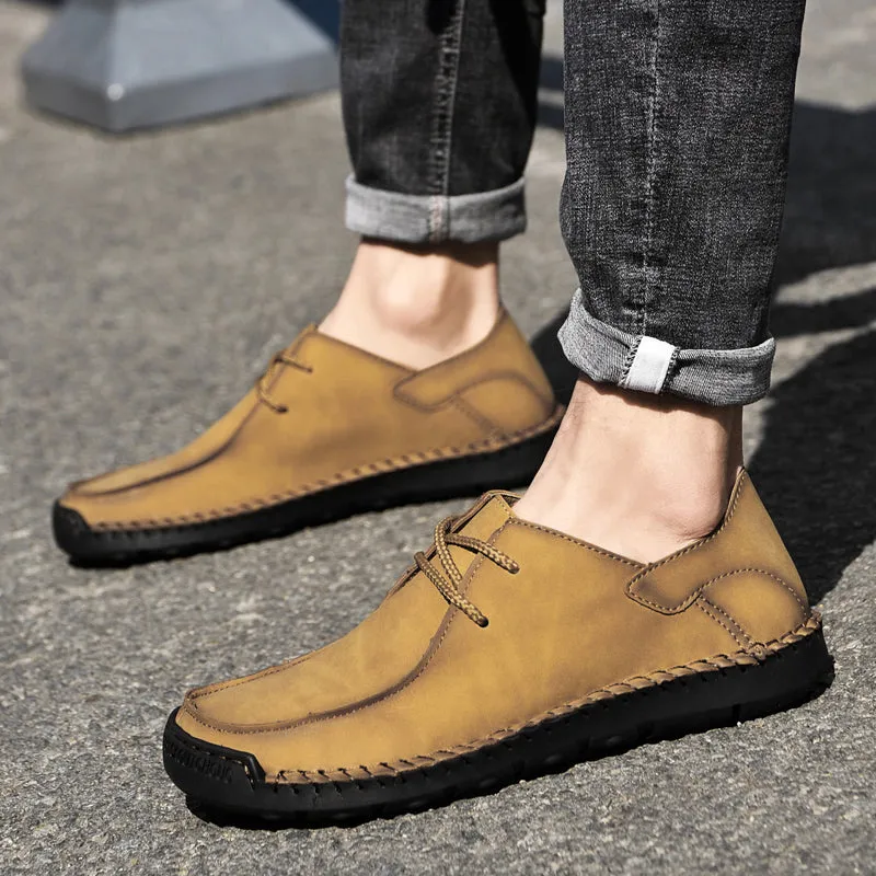 Men's Leather Loafers Pumps Slip On Comfortable Shoes | F2288