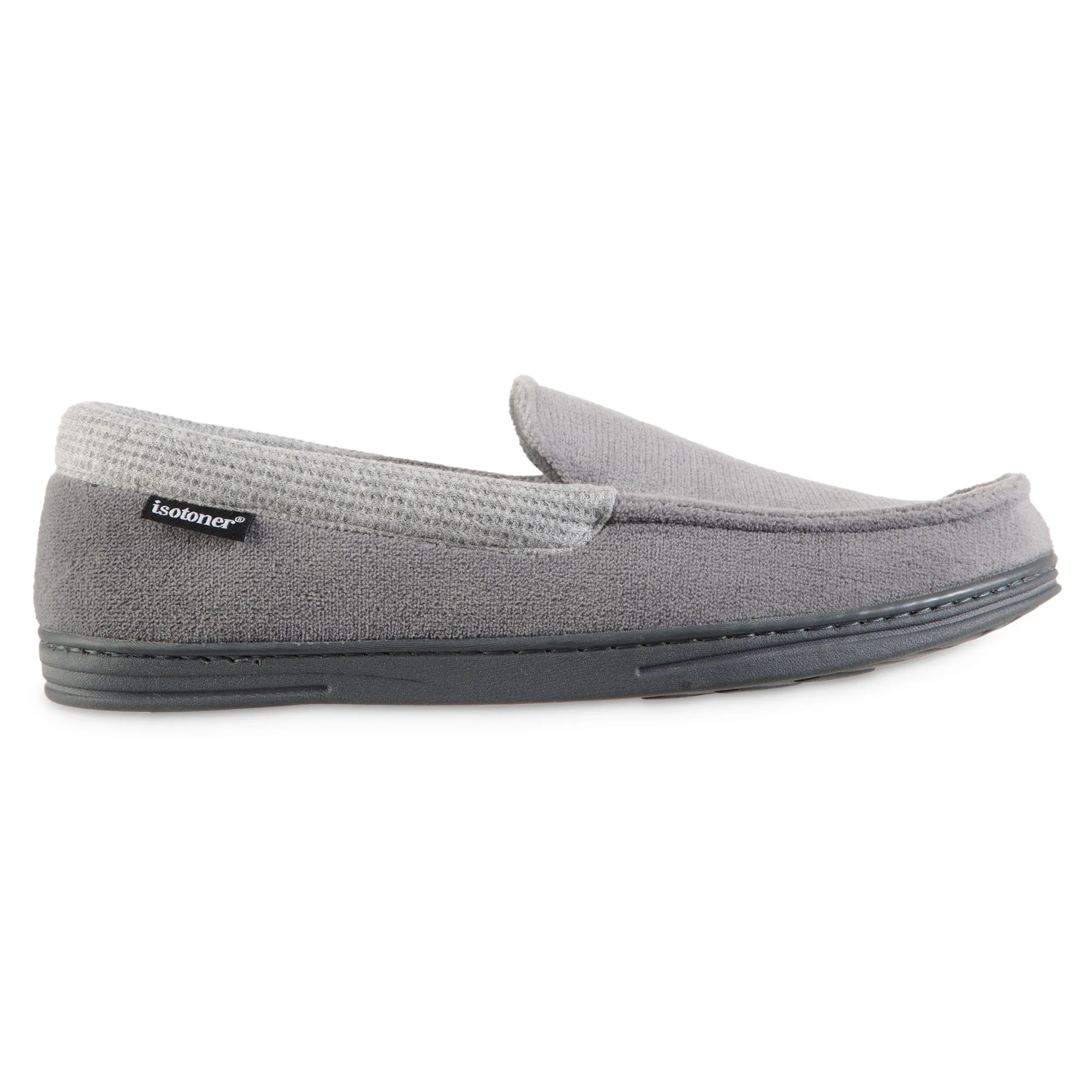 Men's Microterry and Waffle Travis Moccasin Slippers