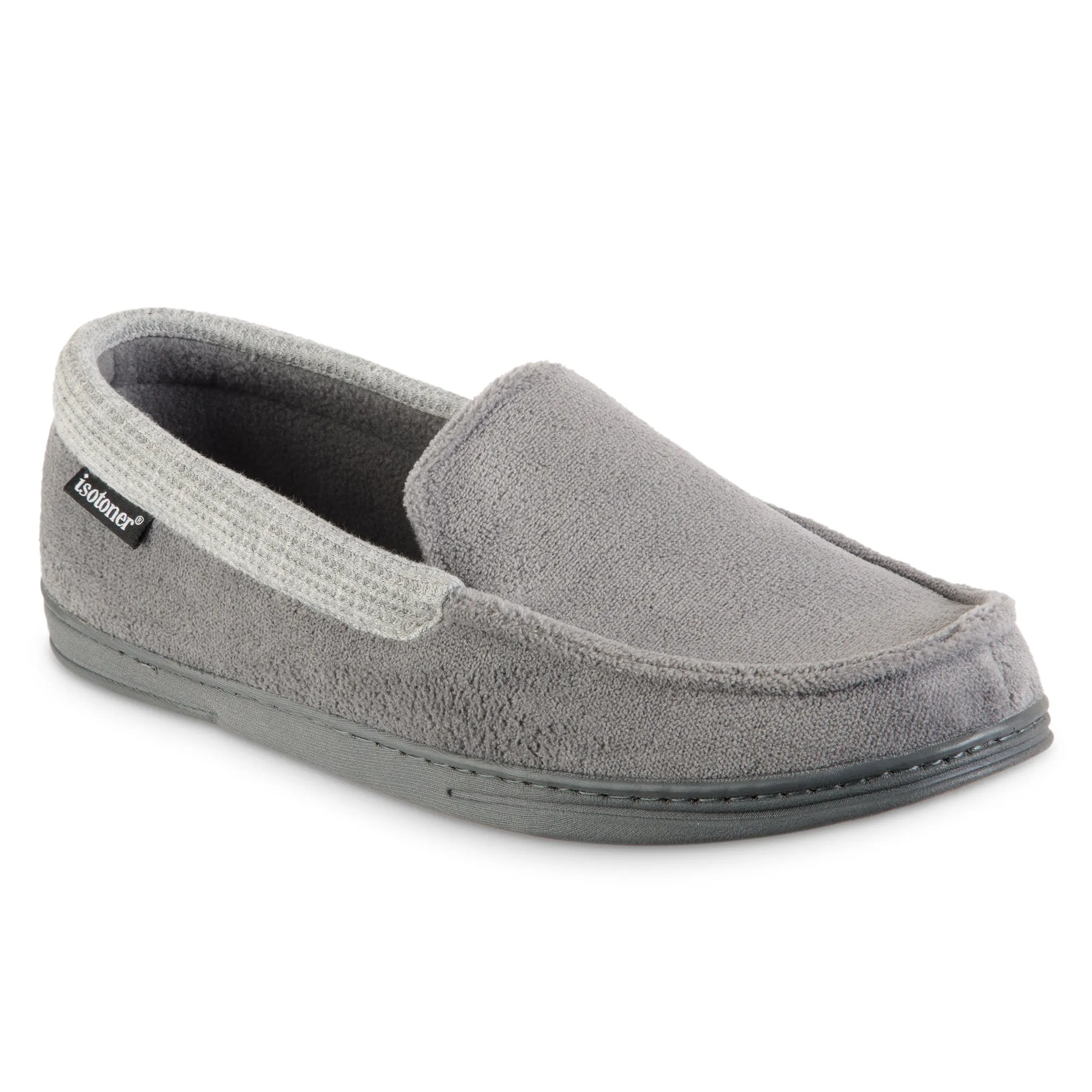 Men's Microterry and Waffle Travis Moccasin Slippers