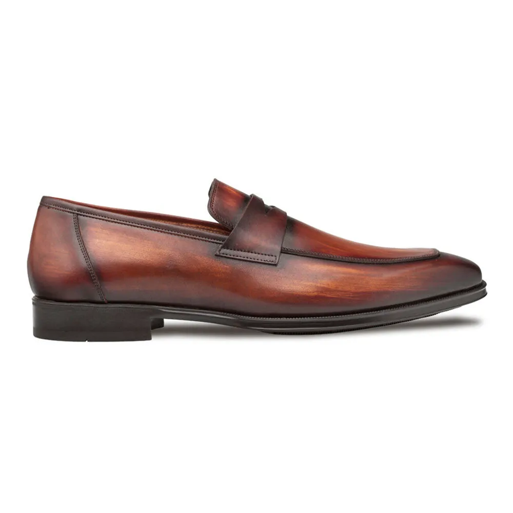 Mezlan Avenue Rubber Sole Penny Cognac/Rust Men’s Loafer Shoes