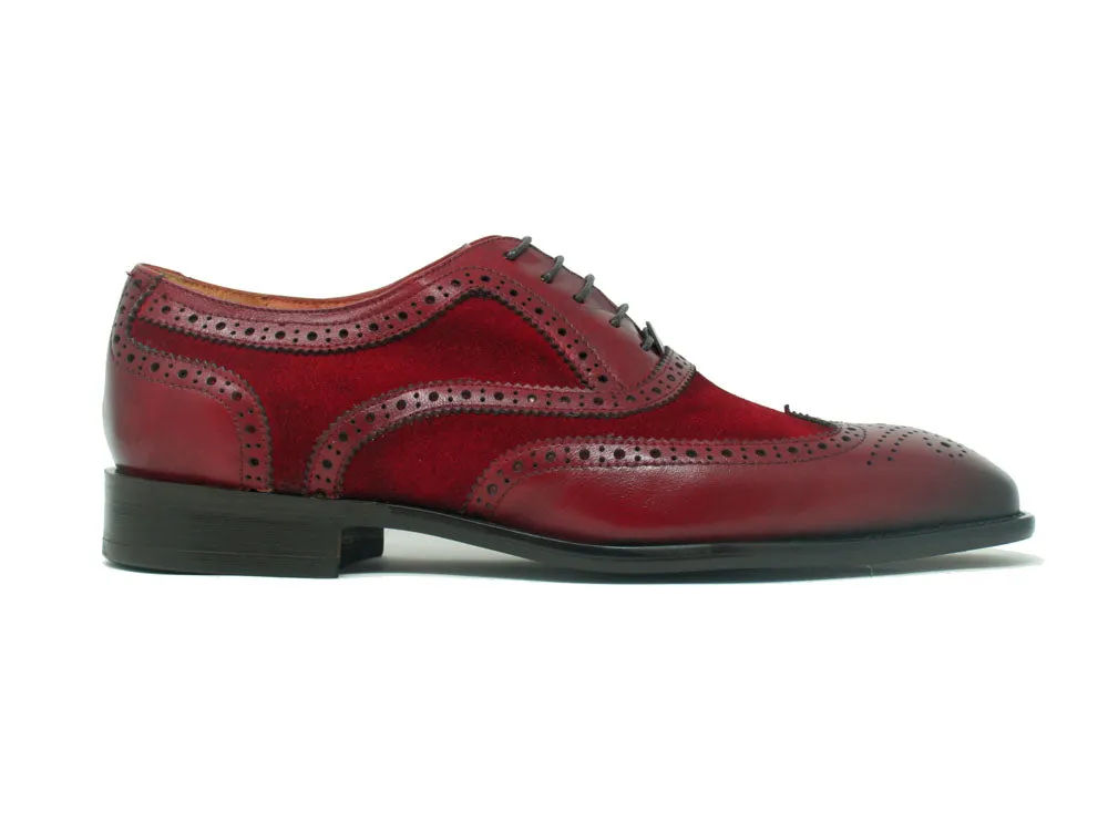 Mixed Media Burnished Wingtip Oxford