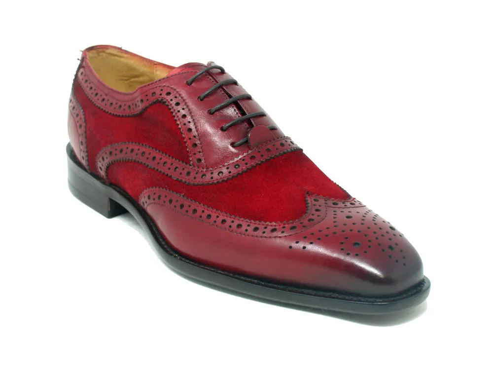 Mixed Media Burnished Wingtip Oxford