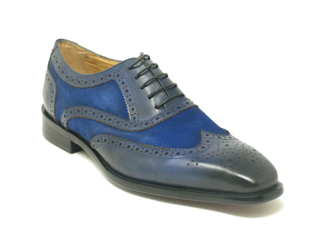 Mixed Media Burnished Wingtip Oxford