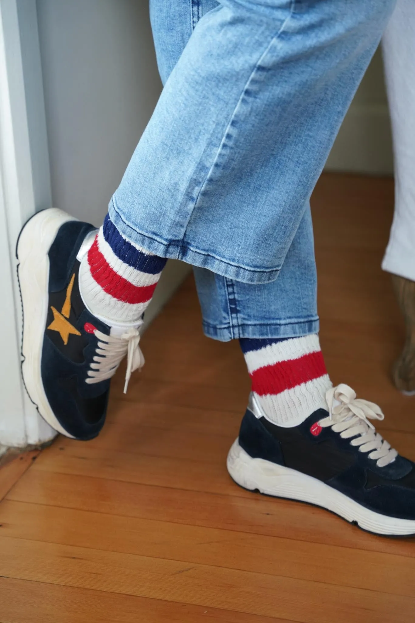 Navy Star Sneakers