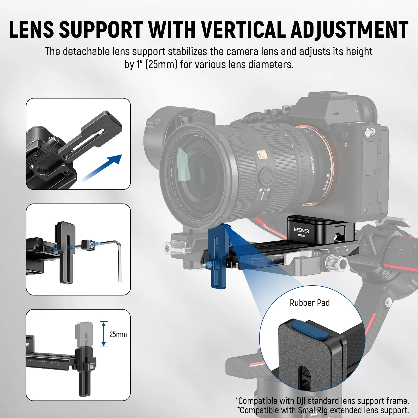 NEEWER CA026 Quick Release System For DJI RS 2 RSC 2 RS 3 RS 3 PRO