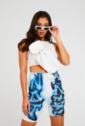 Not Your Angel Graffiti Print Cycling Shorts