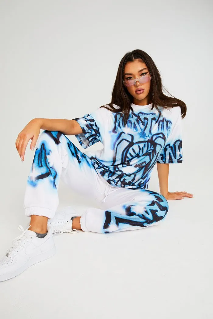 Not Your Angel Graffiti Print Joggers