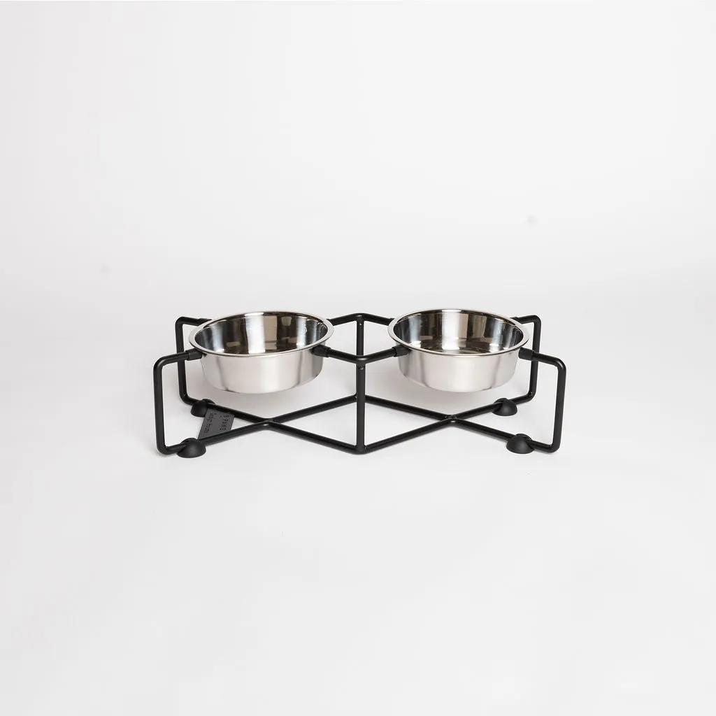 Number 8 Dog Feeder in Black