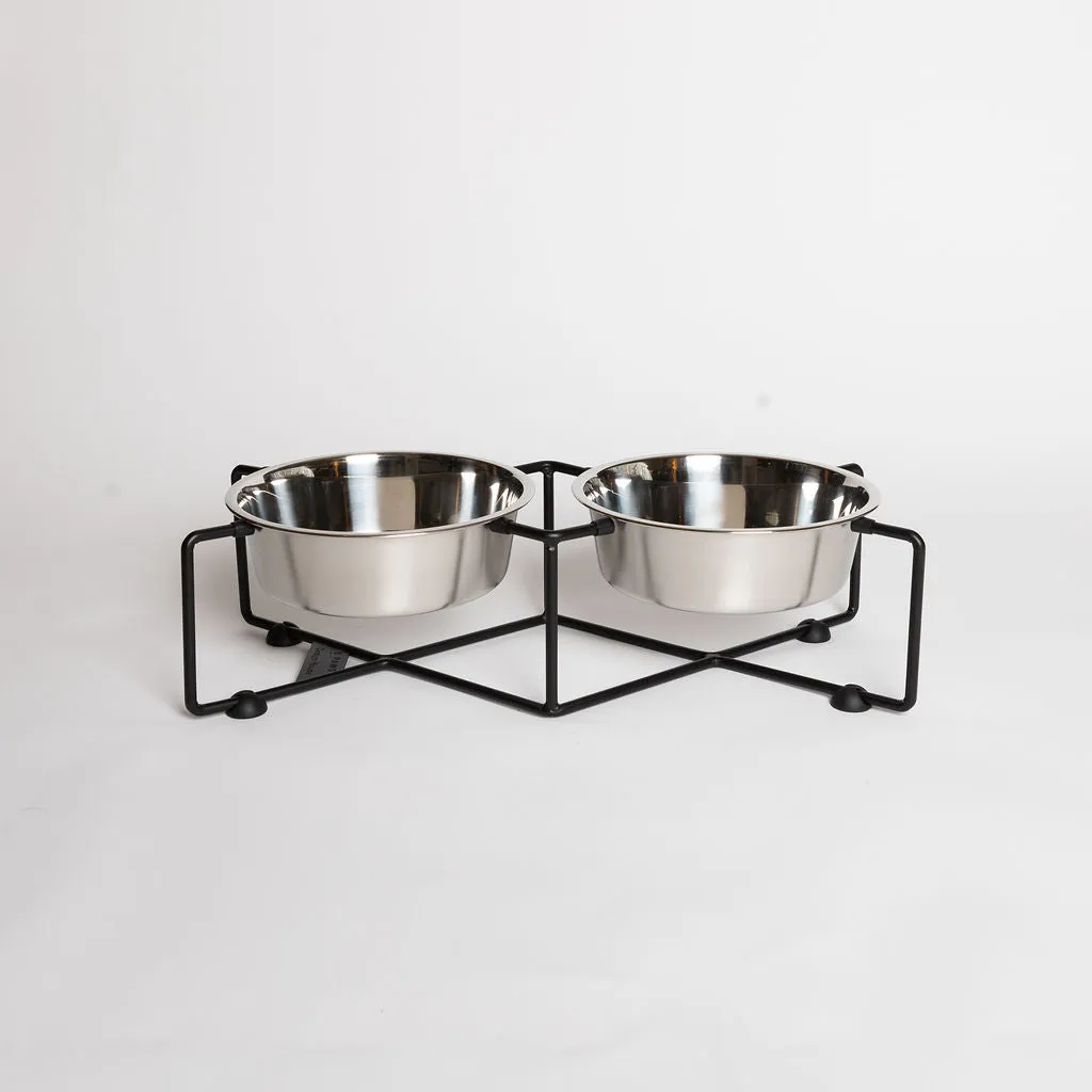 Number 8 Dog Feeder in Black