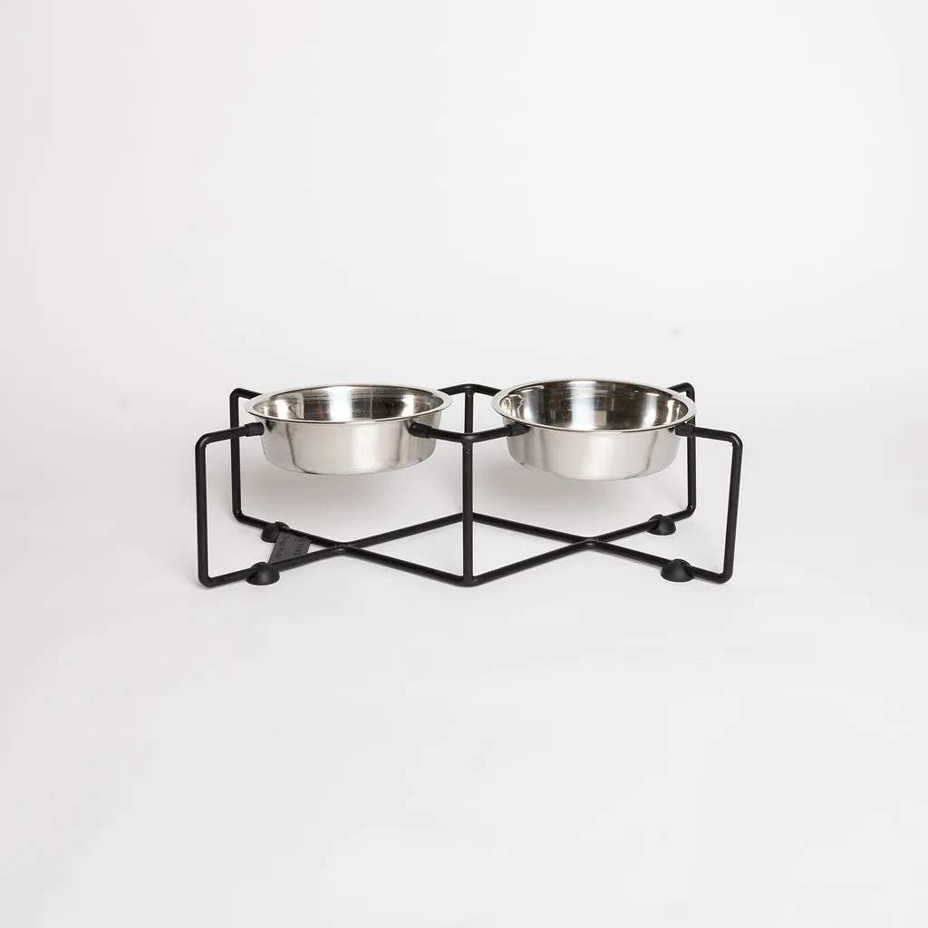 Number 8 Dog Feeder in Black